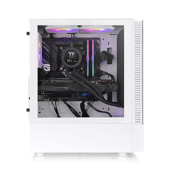 کیس کامپیوتر ترمالتیک مدل VIEW 200 TG ARGB Chassis Snow White