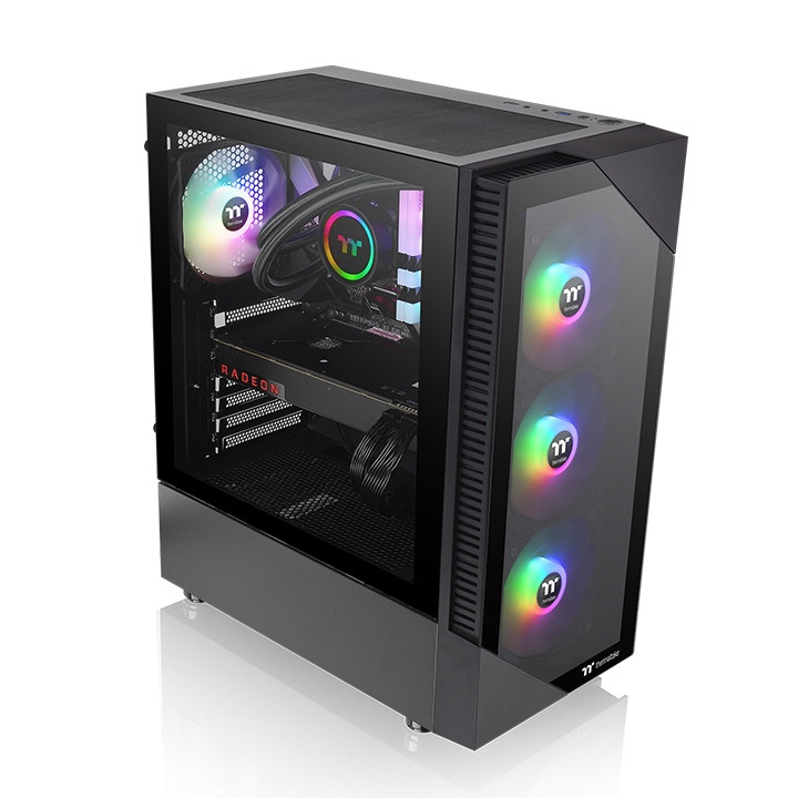 کیس کامپیوتر ترمالتیک مدل VIEW 200 TG ARGB Chassis Black