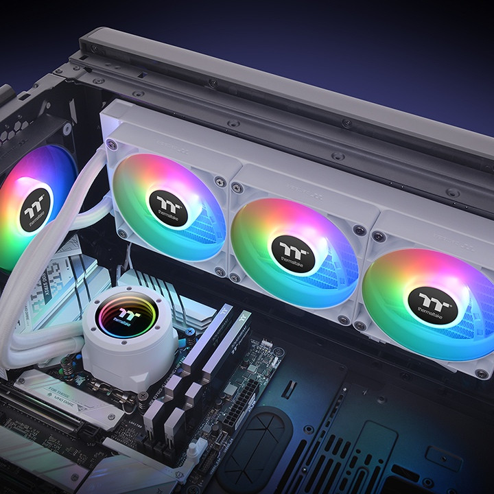 خنک کننده مایع پردازنده ترمالتیک مدل TH360 V2 ARGB Sync All-In-One Liquid Cooler - Snow Edition