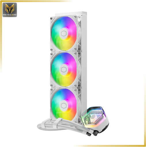 خنک کننده پردازنده مایع و حرفه ای Cooler Master ML360 Atmos ARGB White سفید