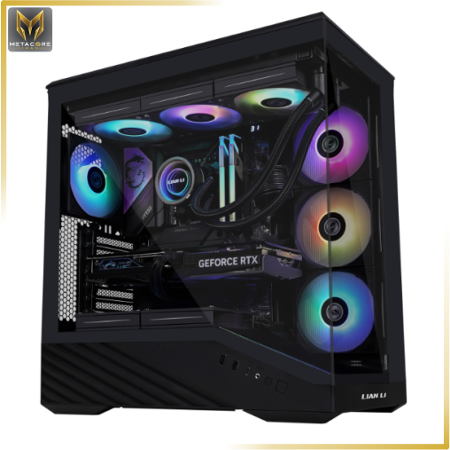 کیس کامپیوتر از برند لیان لی مدل Vector V100R مشکی BTF