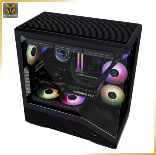 کیس کامپیوتر از برند لیان لی مدل Vector V100R مشکی BTF