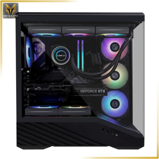 کیس کامپیوتر از برند لیان لی مدل Vector V100R مشکی BTF