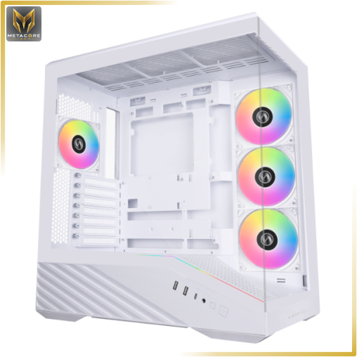 کیس کامپیوتر از برند لیان لی مدل Vector V100R سفید BTF