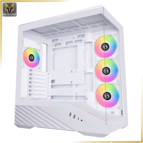 کیس کامپیوتر از برند لیان لی مدل Vector V100R سفید BTF