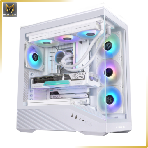 کیس کامپیوتر از برند لیان لی مدل Vector V100R سفید BTF