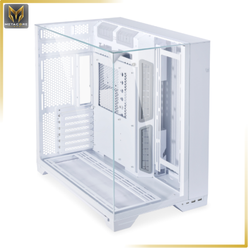 کیس کامپیوتر از برند لیان لی مدل Lian Li O11 VISION White سفید