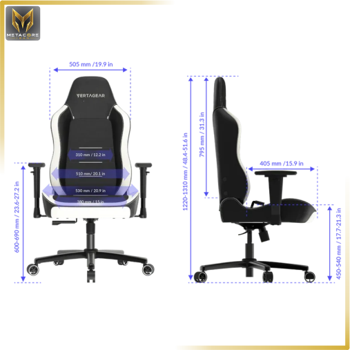 صندلی گیمینگ ورتاگیر Vertagear SL3800 Black White رنگ مشکی سفید