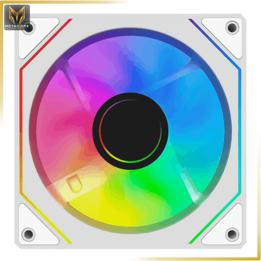 فن کیس AWEST AVI-120RW ARGB Chassis Fan برند اوست معکوس به رنگ سفید