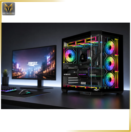 کیس کامپیوتر اوست مدل AWEST Chassis AQ8-MB رنگ مشکی