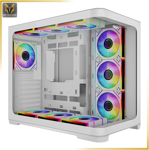 کیس کامپیوتر اوست مدل AWEST Chassis GT-AQ18-MW BTF رنگ سفید