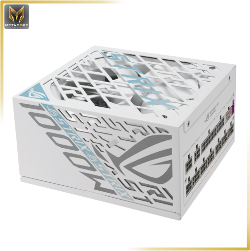 منبع تغذیه کامپیوتر ایسوس مدل ROG Strix 1000W Platinum White Edition (ROG EQUALIZER) توان 1000 وات سفید