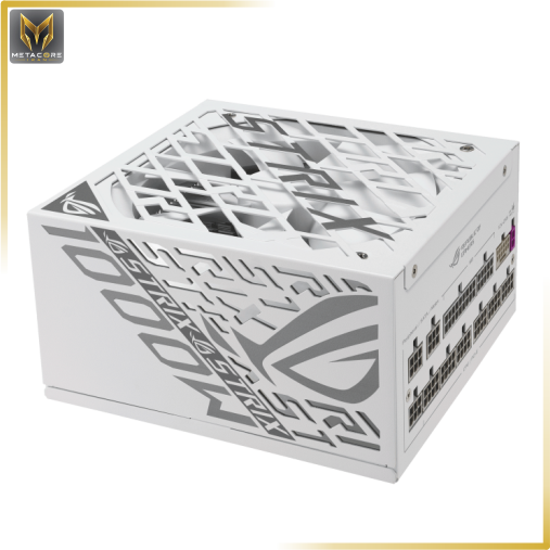 منبع تغذیه کامپیوتر ایسوس مدل ROG Strix 1000W Platinum White Edition (ROG EQUALIZER) توان 1000 وات سفید