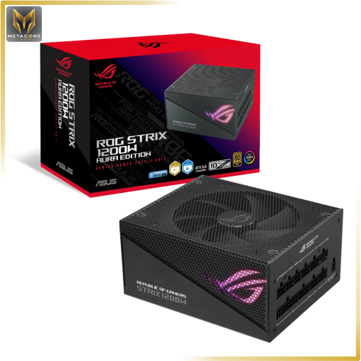 منبع تغذیه کامپیوتر ایسوس مدل Asus ROG STRIX 1200W Gold Aura Edition مشکی
