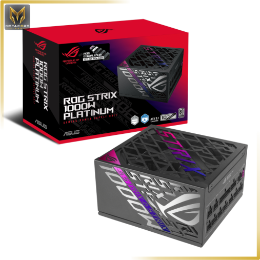 منبع تغذیه کامپیوتر ایسوس مدل ROG Strix 1000W Platinum (ROG EQUALIZER) توان 1000 وات مشکی