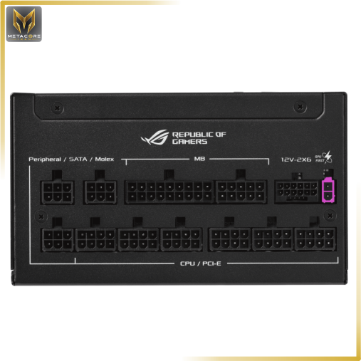 منبع تغذیه کامپیوتر ایسوس مدل ROG Strix 1000W Platinum (ROG EQUALIZER) توان 1000 وات مشکی