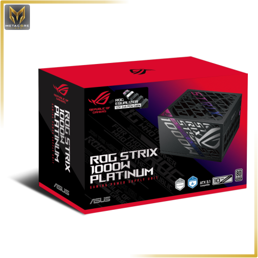 منبع تغذیه کامپیوتر ایسوس مدل ROG Strix 1000W Platinum (ROG EQUALIZER) توان 1000 وات مشکی