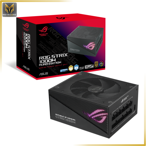 منبع تغذیه کامپیوتر ایسوس مدل Asus ROG STRIX 1000W Gold Aura Edition مشکی
