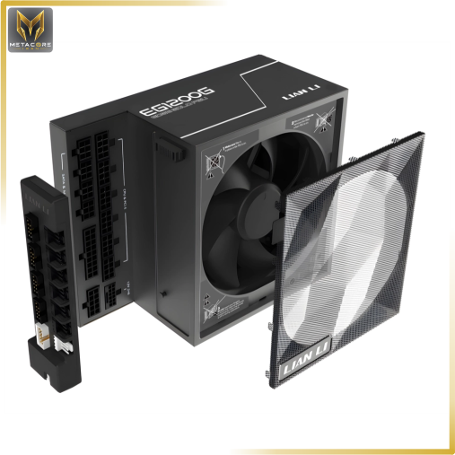 منبع تغذیه کامپیوتر لیان لی مدل Lian-Li EDGE 1200W UK Black Gold ظرفیت 1200 وات رنگ مشکی