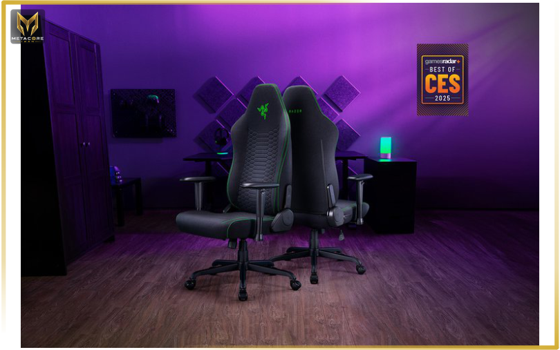 صندلی گیمینگ ریزر مدل RAZER ISKUR V2 X FABRIC BLACK مشکی پارچه ای
